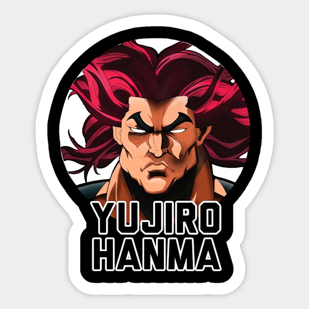 Baki Yujiro Hanma Badass Fanart Active Sticker by TaivalkonAriel